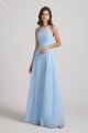 Halter Jewel Side Slit Chiffon Bridesmaid Dress UK