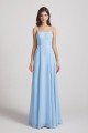 Spaghetti Straps Chiffon Split-side Long Bridesmaid Dress UK