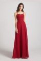 Spaghetti Straps Long Chiffon Bridesmaid Dress with Side Slit UK