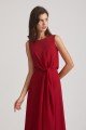 Boat Neckline Bridesmaid Dress with Waist Tie and Back Keyhole UK