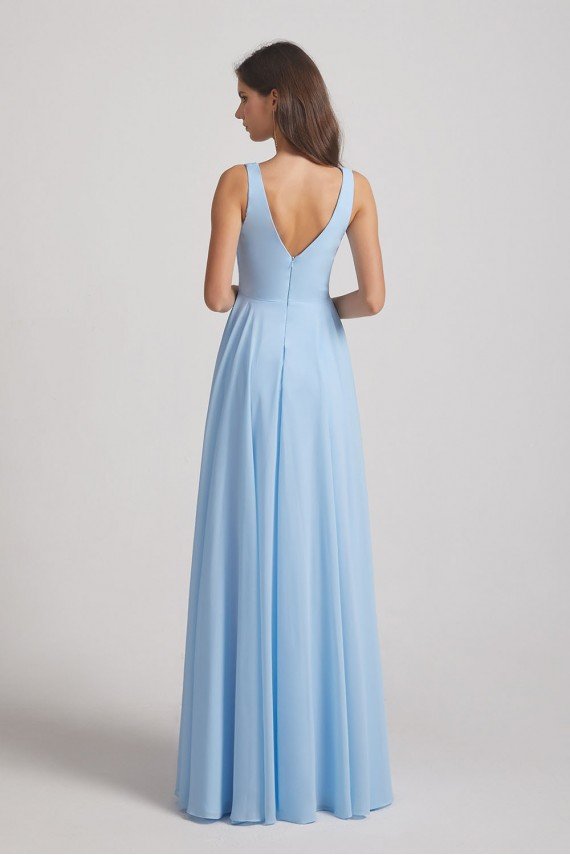 Sleeveless Cowl Chiffon A-Line Bridesmaid Dress UK