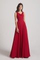 Long Sleeveless Cowl Chiffon A-line Bridesmaid Dress UK