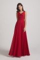 Long Sleeveless Cowl Chiffon A-line Bridesmaid Dress UK