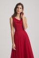 Long Sleeveless Cowl Chiffon A-line Bridesmaid Dress UK