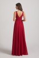 Long Sleeveless Cowl Chiffon A-line Bridesmaid Dress UK