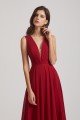 V-Neck Crinkle Sleeveless Chiffon Bridesmaid Dress UK