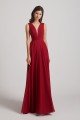 V-Neck Crinkle Sleeveless Chiffon Bridesmaid Dress UK
