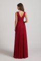 V-Neck Crinkle Sleeveless Chiffon Bridesmaid Dress UK