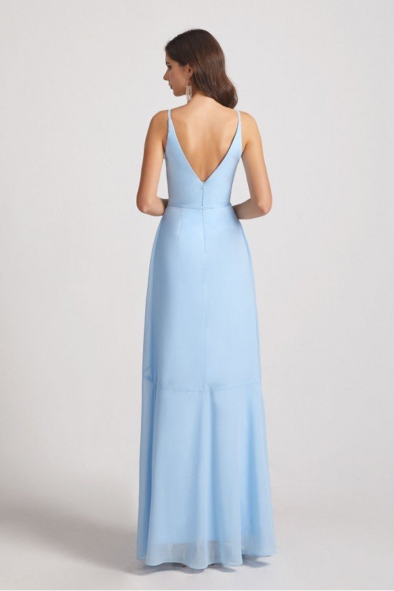 Maxi Wrap Singlet Bridesmaid Dress with Tie Detail and Frills UK