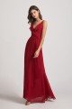 Spaghetti Straps Asymmetrical Frilled Wrap Bridesmaid Dress UK