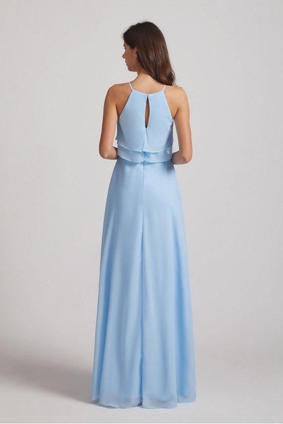 Jewel Ruffle Tiered Sleeveless Chiffon Maxi Dress UK