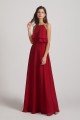 A-line Chiffon Jewel Flounced Top Bridesmaid Dress UK