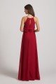 A-line Chiffon Jewel Flounced Top Bridesmaid Dress UK
