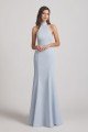 Trumpet Backless High Neck Halter Bridesmaid Dress UK