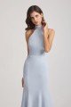 Trumpet Backless High Neck Halter Bridesmaid Dress UK
