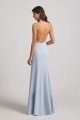 Trumpet Backless High Neck Halter Bridesmaid Dress UK