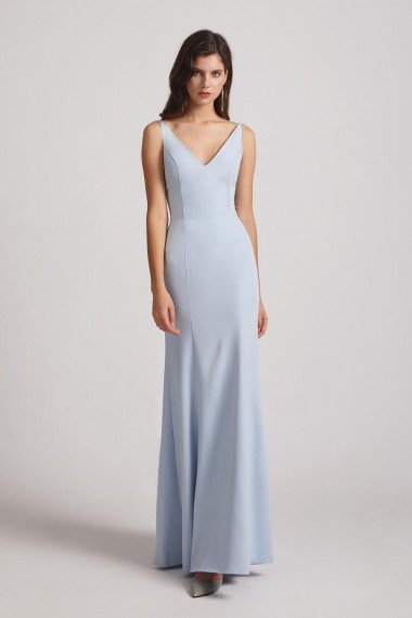 Double V-Neck Strappy Mermaid Bridesmaid Dress UK