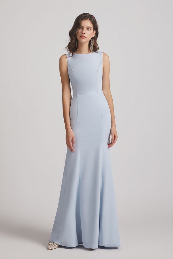 Jewel Sleeveless Open Back Trumpet Gown UK