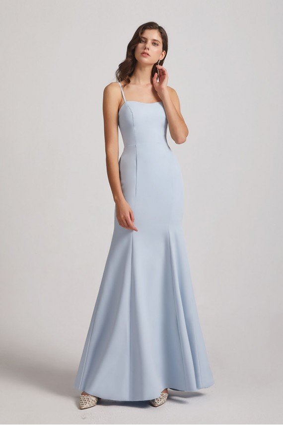 Trumpet Spaghetti Straps Sweetheart Bridesmaid Dress UK