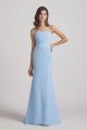 Light Sky Blue Chiffon Strapless Sweetheart Bridesmaid Dress UK