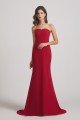 Strapless Sweetheart Chiffon Sheath Bridesmaid Dress UK