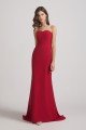 Strapless Sweetheart Chiffon Sheath Bridesmaid Dress UK