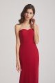 Strapless Sweetheart Chiffon Sheath Bridesmaid Dress UK