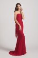 Strapless Sweetheart Chiffon Sheath Bridesmaid Dress UK