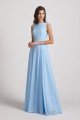 Long Sleeveless Open Back Chiffon Maxi Dress UK