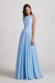Long Sleeveless Open Back Chiffon Maxi Dress UK