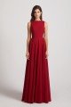 Jewel A-line Chiffon Open Back Bridesmaid Dress UK