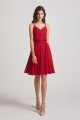 Spaghetti Straps Short V-Neck Chiffon Party Dress UK