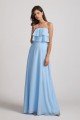 Strapless Long Chiffon Boho Bridesmaid Dress UK