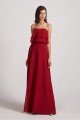 Strapless Chiffon Bridesmaid Dress with Tiered Ruffles UK