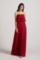 Strapless Chiffon Bridesmaid Dress with Tiered Ruffles UK