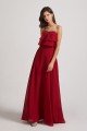 Strapless Chiffon Bridesmaid Dress with Tiered Ruffles UK
