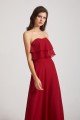 Strapless Chiffon Bridesmaid Dress with Tiered Ruffles UK