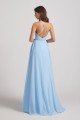 V-Neck Sleeveless Criss-Cross Back Asymmetrical Hi-Lo Bridesmaid Dress UK