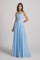 V-Neck Spaghetti Straps A-Line Chiffon Bridesmaid Dress UK