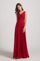 Straps Pleated A-Line Chiffon Sleeveless Bridesmaid Dress UK