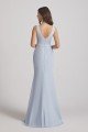 Cowl Fitted Trumpet Sleeveless Blue Bridesmaid Dress UK