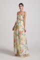 Floral Bridesmaid Dress with Strapless Sweetheart UK