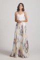 Spaghetti Straps Satin Top Floral Maxi Dress UK
