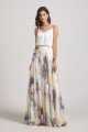 Spaghetti Straps Satin Top Floral Maxi Dress UK
