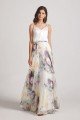 Spaghetti Straps Satin Top Floral Maxi Dress UK