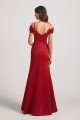 Spaghetti Straps Satin Floor Length Cold Shoulder Bridesmaid Dress UK