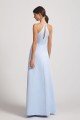 Jewel Keyhole Satin Floor Length Bridesmaid Dress with Front Slit UK