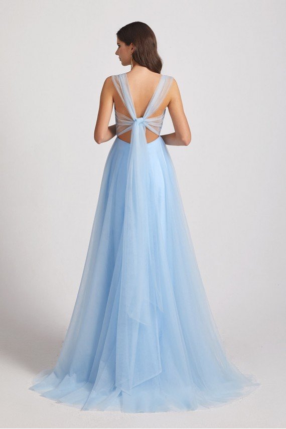 Sweetheart Backless Floor Length Tulle Bridesmaid Dress UK