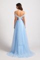 Sweetheart Backless Long Tulle Bridesmaid Dress UK