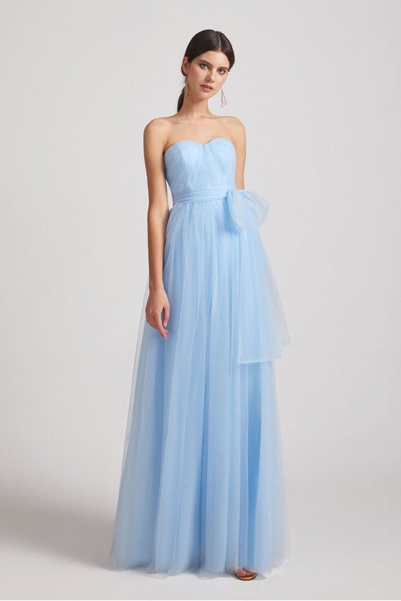 Strapless Long Tulle Bridesmaid Dress UK